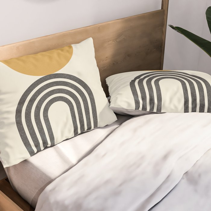 Mid century modern - half sun arch Pillow Sham Gallery Image 2
