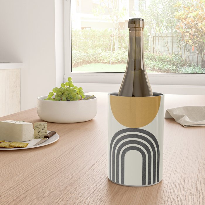 Mid century modern - half sun arch Wine Chiller Gallery Image 4
