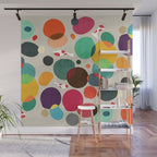 Lotus in koi pond Wall Mural Gallery Image 1