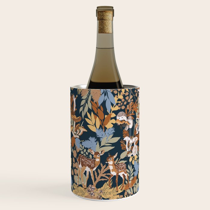 Colorful Dark Forest Animals B Wine Chiller Gallery Image 1
