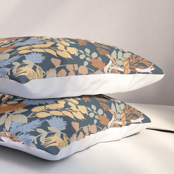 Colorful Dark Forest Animals B Pillow Sham Gallery Image 3