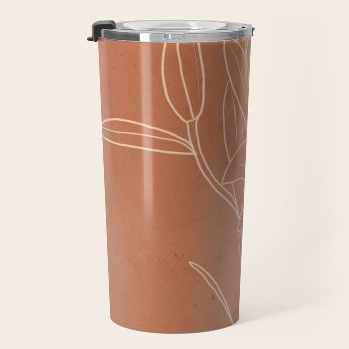  Lily Flower Line Drawing 2 Travel Mug Gallery Image 3