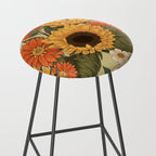 Sunflowers - Tranquill Green Stool Gallery Image 2