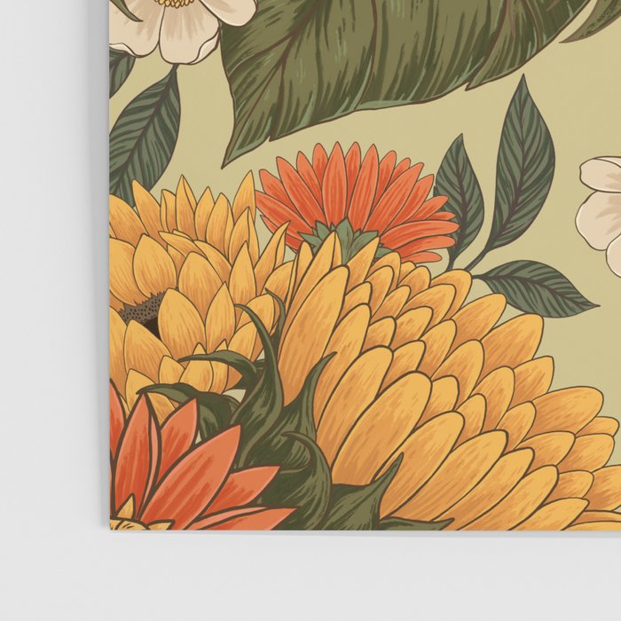 Sunflowers - Tranquill Green Poster Gallery Image 3