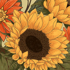 Sunflowers - Tranquill Green Coffee Mug Gallery Image 2
