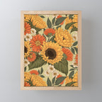 Sunflowers - Tranquill Green Mini Art Print Gallery Image 1