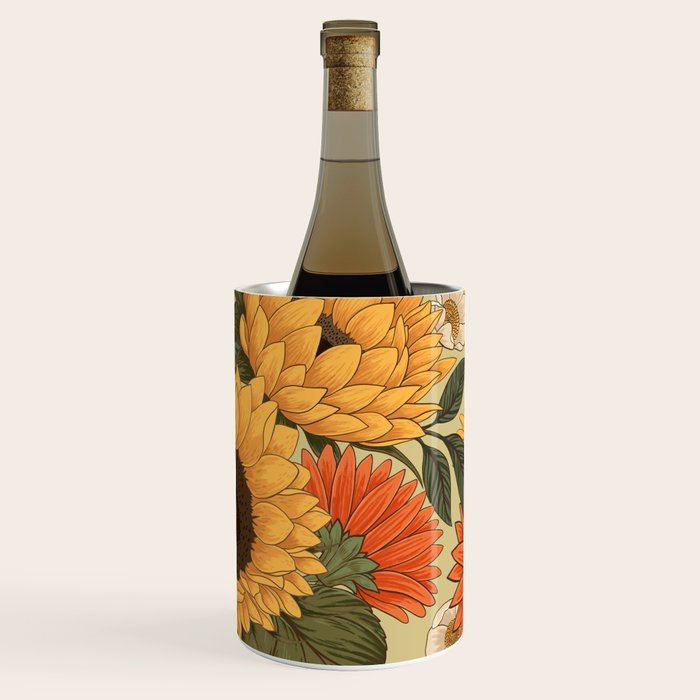 Sunflowers - Tranquill Green Wine Chiller Gallery Image 3