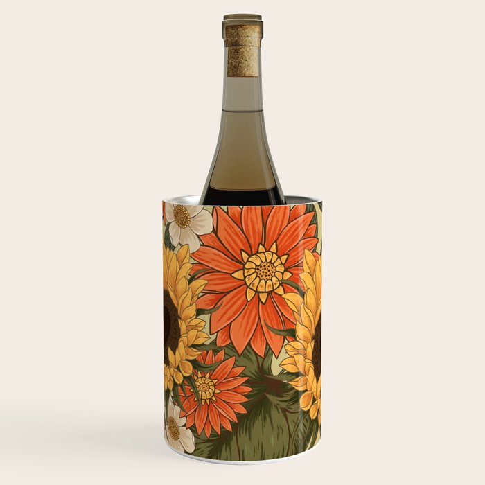Sunflowers - Tranquill Green Wine Chiller Gallery Image 2
