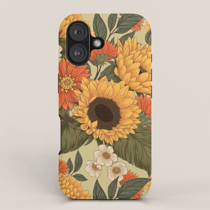 Sunflowers - Tranquill Green iPhone Case Gallery Image 1