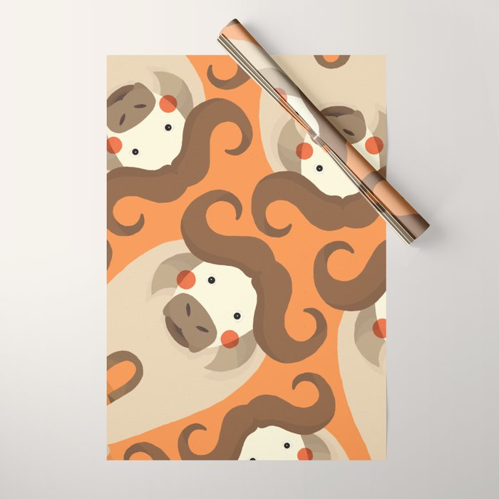 Cape Buffalo, Animal Portrait Wrapping Paper