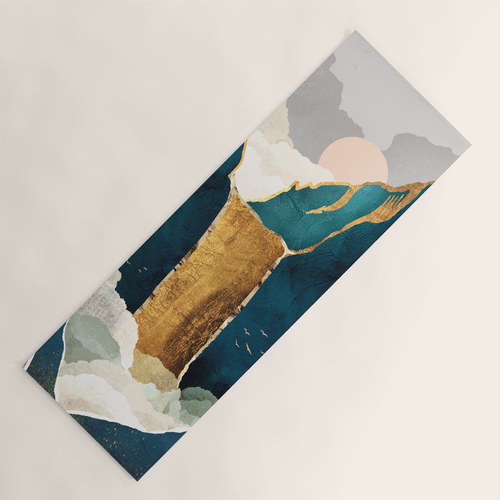 Golden Waterfall Yoga Mat Gallery Image 1