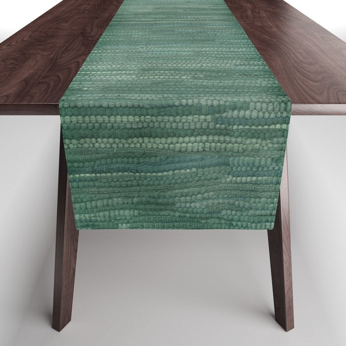 Boho Old Market Textile in Green Table Runner Gallery Image 1