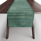 Boho Old Market Textile in Green Table Runner Gallery Image 1