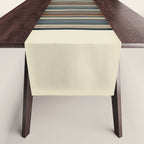 Dark Indigo Tan Stripes Table Runner Gallery Image 1