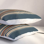 Dark Indigo Tan Stripes Pillow Sham Gallery Image 3