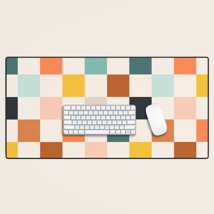Check mate - earthy Desk Mat Gallery Image 1