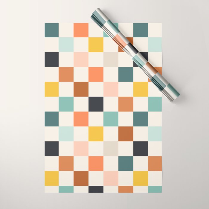Check mate - earthy Wrapping Paper Gallery Image 1