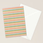 Colorful retro stripe line art pattern Stationery Card Gallery Image 2