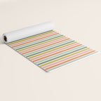 Colorful retro stripe line art pattern Yoga Mat Gallery Image 2