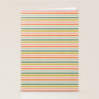 Colorful retro stripe line art pattern Stationery Card Gallery Image 2