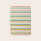 Colorful retro stripe line art pattern Bath Mat Gallery Image 1