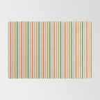 Colorful retro stripe line art pattern Rug Gallery Image 2