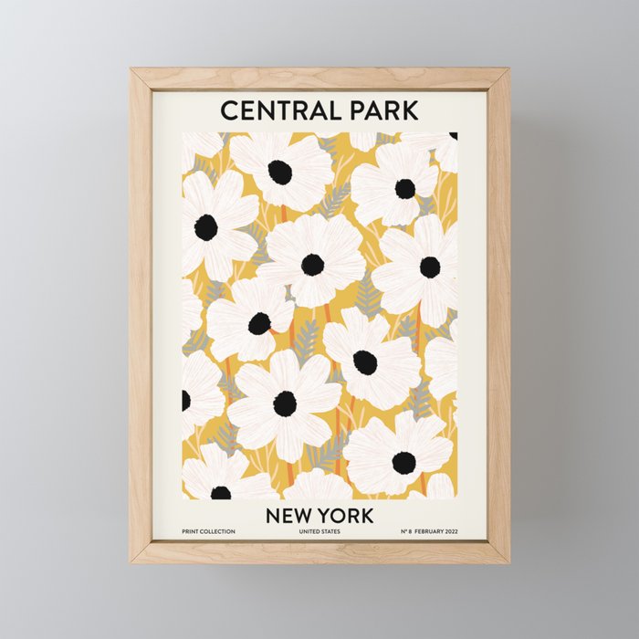 Flower market New York Central Park Mini Art Print Gallery Image 1