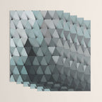 Triangles Teal Gray Wrapping Paper Gallery Image 3