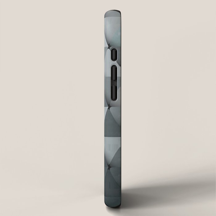 Triangles Teal Gray iPhone Case Gallery Image 2