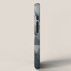 Triangles Teal Gray iPhone Case Gallery Image 2