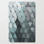 Triangles Teal Gray Cutting Board Gallery Image 1
