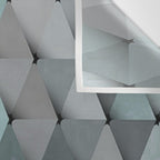 Triangles Teal Gray Wall Tapestry Gallery Image 3
