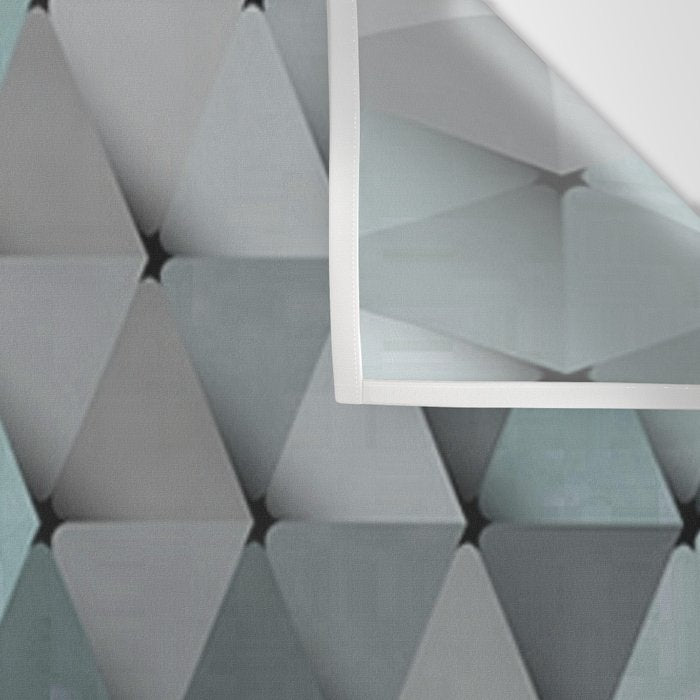 Triangles Teal Gray Wall Tapestry Gallery Image 3