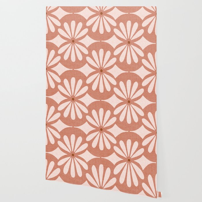 Solstice Boho Geometric Terra Cotta Blush Wallpaper Gallery Image 2