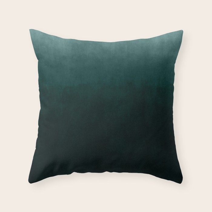 Ombre Emerald Throw Pillow Gallery Image 1