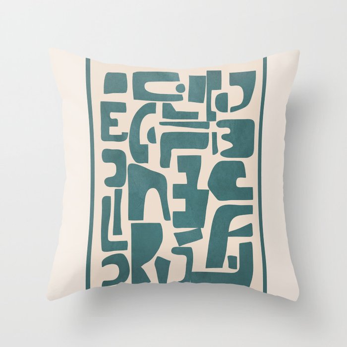 Organic Contemporary Modern Shapes 12 Throw Pillow Gallery Image 6