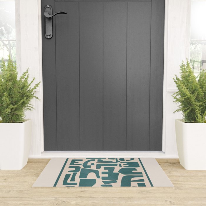 Organic Contemporary Modern Shapes 12 Welcome Mat Gallery Image 3
