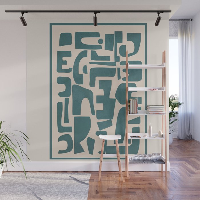 Organic Contemporary Modern Shapes 12 Wall Mural Gallery Image 1