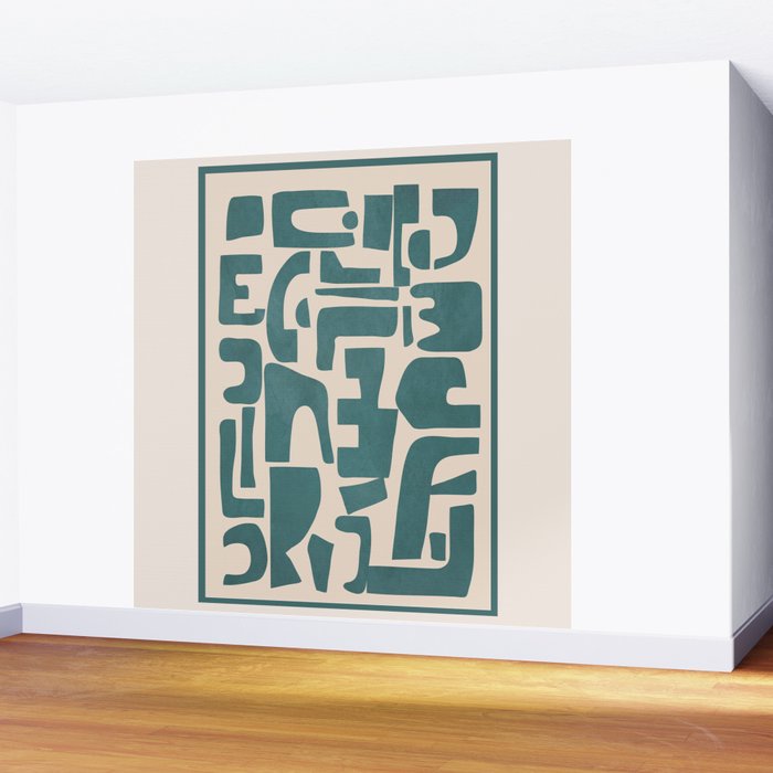 Organic Contemporary Modern Shapes 12 Wall Mural Gallery Image 2