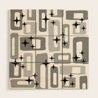 Retro Mid Century Modern Abstract Pattern 241 Wood Wall Art Gallery Image 1