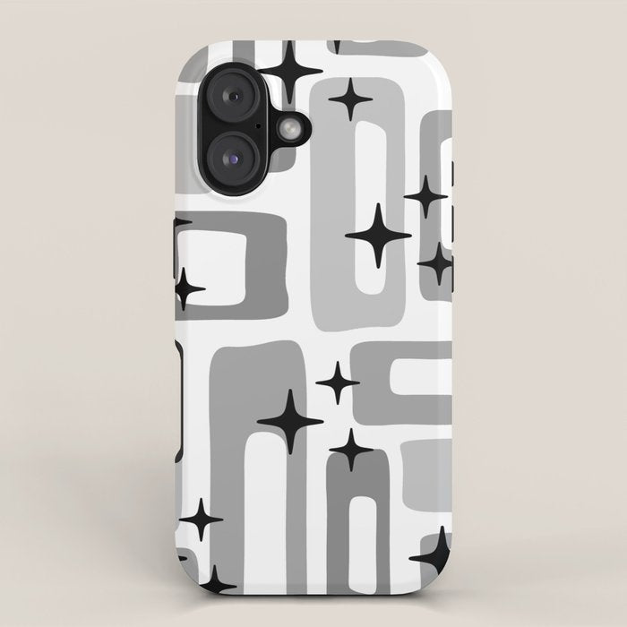 Retro Mid Century Modern Abstract Pattern 241 iPhone Case Gallery Image 1