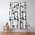 Retro Mid Century Modern Abstract Pattern 241 Window Curtain Gallery Image 5