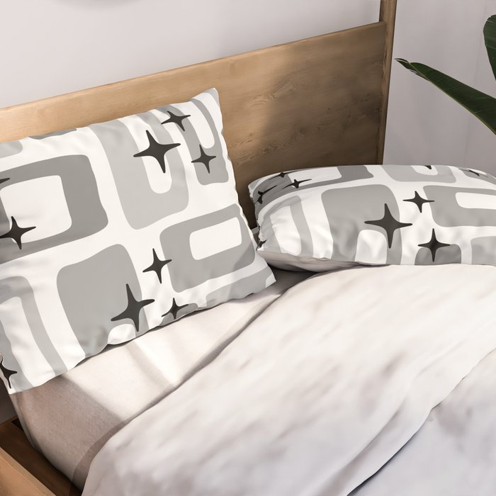 Retro Mid Century Modern Abstract Pattern 241 Pillow Sham Gallery Image 2