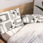 Retro Mid Century Modern Abstract Pattern 241 Pillow Sham Gallery Image 2