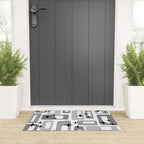 Retro Mid Century Modern Abstract Pattern 241 Welcome Mat Gallery Image 3