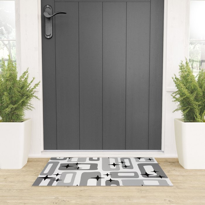 Retro Mid Century Modern Abstract Pattern 241 Welcome Mat Gallery Image 3