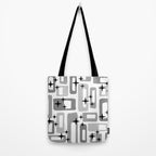Retro Mid Century Modern Abstract Pattern 241 Tote Bag Gallery Image 2