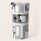 Retro Mid Century Modern Abstract Pattern 241 Travel Mug Gallery Image 3
