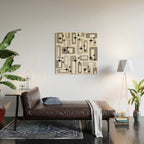 Retro Mid Century Modern Abstract Pattern 241 Wood Wall Art Gallery Image 2