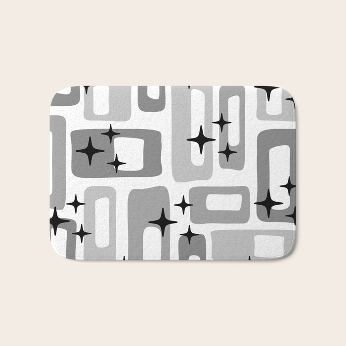 Retro Mid Century Modern Abstract Pattern 241 Bath Mat Gallery Image 1